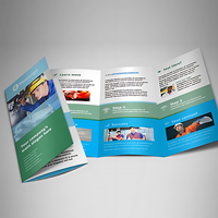 Folleto de impresión a todo color de doble cara, personalizado, plegable