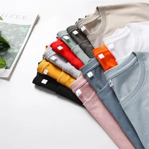 ODM-camisetas personalizadas a granel para hombre y mujer, camiseta con Logo bordado a presión de calor, impresión de pantalla DTG, camiseta de alta calidad Unisex