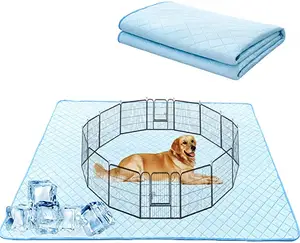 Wholesale Dog Self Cooling mat for Dogs Washable Dog Cooling Pad Reusable Ice Silk Pet Cooling Blanket