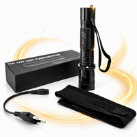 Lampe torche tactique LED avec interrupteur marche/arrêt à distance, lampe torche rechargeable à lumière puissante avec fonction de lumière intense