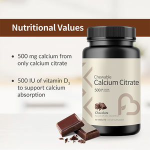 Compresse masticabili di cioccolato naturale ad alta potenza per adulti fonte di alta qualità calcio magnesio vitamina <span class=keywords><strong>D3</strong></span> K2 per la salute delle ossa - Product Image 5