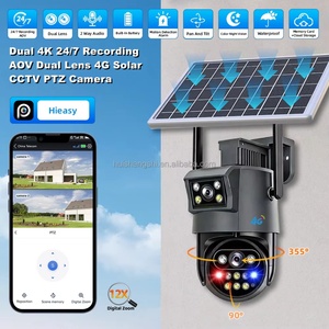 Hieasy Dual Lens 4G Solar <b>Security</b> Wireless IP Cameras <b>4K</b> WiFi PTZ PIR Detection Human Auto Tracking Network CCTV <b>Camera</b> Outdoor - Product Image 3