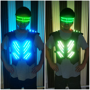 Chaleco Iluminado LED, Disfraz para Actuaciones en Escenario, Unisex, Atuendo para Discoteca y Club Nocturno - Product Image 4
