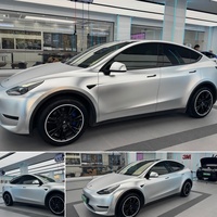 Nouveau film vinyle pour voiture en PET satiné argenté liquide, auto-adhésif, avec support plastique, liner PET, chrome mat, couleur changeante