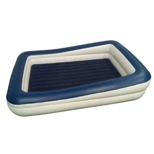 다기능 휴대용 플로킹 에어 쿠션 양쪽에 안전 범퍼가있는 어린이 침대 팽창 식 침대