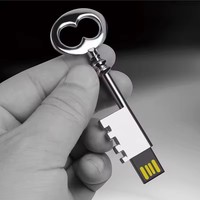 Clé USB en métal personnalisée avec logo laser, 8 Go, 16 Go, 32 Go, forme de clé vintage, pour cadeau promotionnel, clé USB