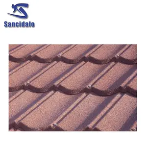 Sancidalo品牌中国彩色金属石材屋顶板/galvalume屋面/铝锌钢石材涂层屋顶板