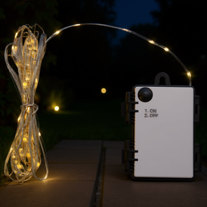 LED <b>String</b> <b>Light</b> 59-Inch Soft Warm White Plastic IP44 Outdoor Landscape Lighting - Product Image 2