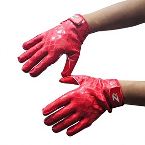 American Football <b>Gloves</b> Men <b>Silicone</b> Screen Print Palm Custom Color Custom Sportswear American Football <b>Gloves</b> for Unisex - Product Image 1