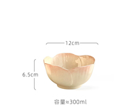 Bol à matcha en céramique écologique sous glaçure, en forme de fleur de lotus, avec fouet à thé rose et bleu, style Japandi, pour jeunes filles