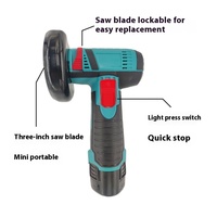 12V Mini meuleuse d'angle multifonction 3 pouces lames de scie populaires glisser bricolage ménage polissage batterie au Lithium meulage coupe