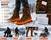 Bottes chauffantes à batterie rechargeable imperméables, chaussures chauffantes électriques pour le travail en plein air en hiver, chasse, équipement tactique, chaussures