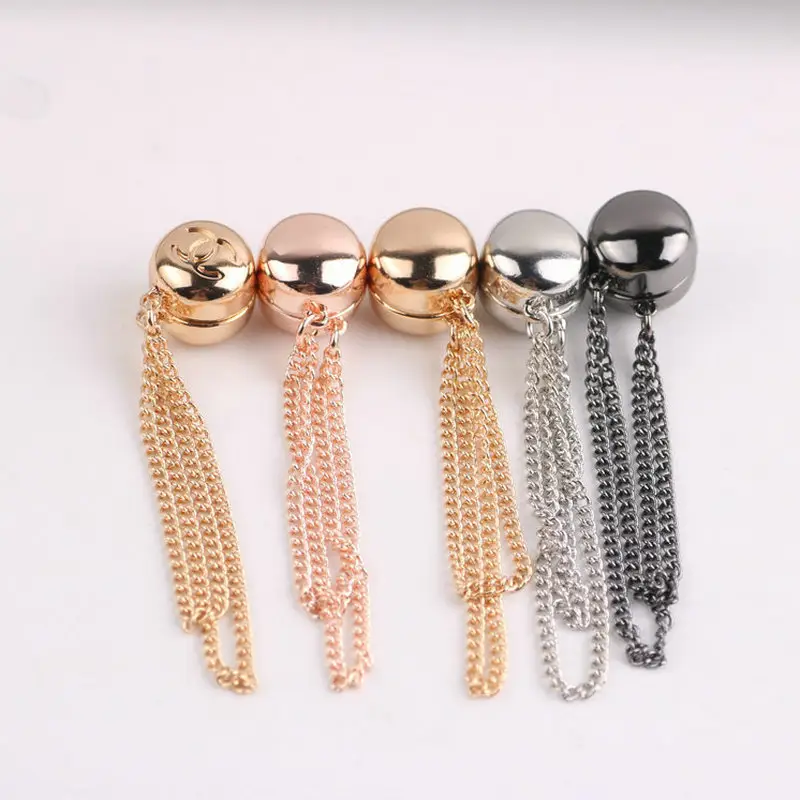 Custom luxury Accessory No Hole hijab magnetic scarf brooches buckle metal muslim headwear pins hijab magnet brooch