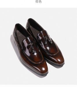 Chaussures pour hommes en cuir véritable respirantes et antidérapantes, style décontracté chic pour le bureau et les fêtes d'automne - Product Image 6