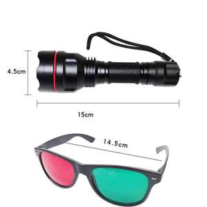 Lámpara de Cuatro Orificios con Gafas Rojas y Verdes, Herramienta de Optometría, Prueba de Fusión Visual, Versión de Doble Potencia - Product Image 4