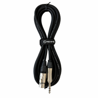 Câble de microphone XLR mâle-femelle OEM RH-X070 avec blindage spiralé, gaine en PVC, conducteur en cuivre sans oxygène