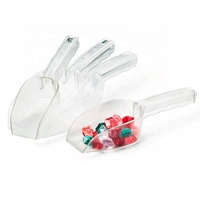 Pelle à glace transparente en plastique pour réfrigérateur, seaux à glace en plastique transparent pour congélateurs, bars, bonbons et produits secs
