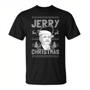 Jerry Christmas T-Shirt Jeremy Corbyn Holiday Design Noir Adulte Unisexe - Product Image 2
