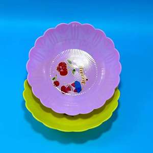 Plateau à bonbons en plastique pour salon, table basse, fruits secs, collations, petits fruits, plateau à fleurs pour la maison, coloré - One Yuan Department Store - Product Image 3