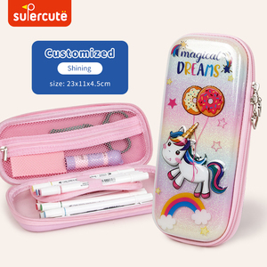 <strong>Supercute</strong> Waterproof 3d Pencil Case Kawaii Stationery Bag Hard Eva Custom Unicorn Pencil Case for Kids - Product Image 2