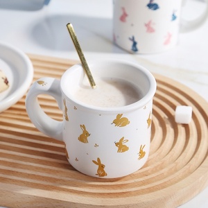 Cute Cartoon Ceramic <b>Mug</b> Wide Handle Little White Rabbit Patterns Dishwasher Microwave Safe for Cappuccino Christmas <b>Easter</b> - Product Image 3