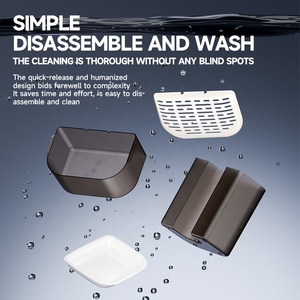 Cuenco de agua calentado automático de cerámica para gatos, fuente eléctrica portátil remota para gatos para animales pequeños, elegante acero inoxidable - Product Image 6