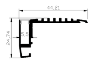Profilé en aluminium pour bande LED LS-161, bande LED encastrée, montage sur escalier, profilé en aluminium pour cinéma, éclairage de marche, canal LED pour marche d'escalier