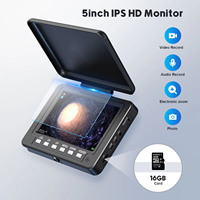Système de caméra d'inspection de tuyaux avec écran LCD de 5 pouces, tête de caméra de 23 mm, câble de 20 m et 12 lumières LED, utilisé pour l'inspection des tuyaux