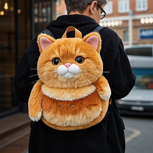Tùy chỉnh đáng yêu thực tế Kitten Ba lô mềm bông mèo sang trọng Vai Túi ODM tùy chỉnh nhồi bông sang trọng Ba lô bán buôn - Product Image 6