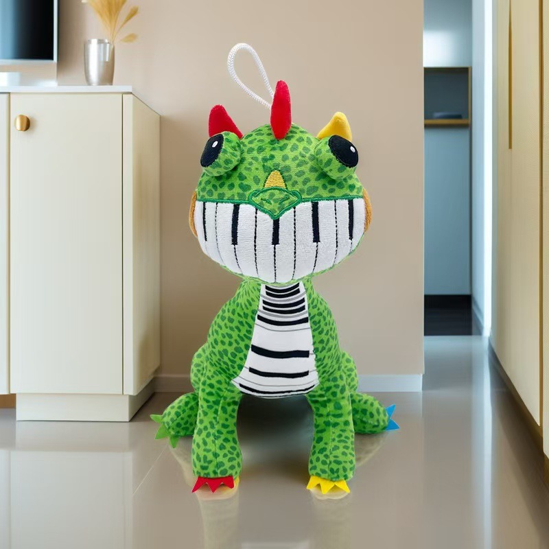 Dinosaure piano vert 30cm 150g - emballage compression sous vide