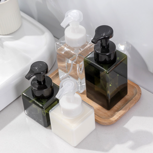 Flacon <span class=keywords><strong>pompe</strong></span> en PETG vert ambre personnalisé 250/450ML, distributeur de savon moussant anti-fuite pour cosmétiques et soins personnels - Product Image 2