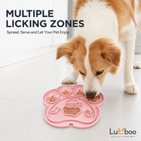 Tapis de léchage en silicone Patte de Père Noël pour animaux de compagnie, tapis d'alimentation lente pour chiens et chats, idéal pour les fêtes