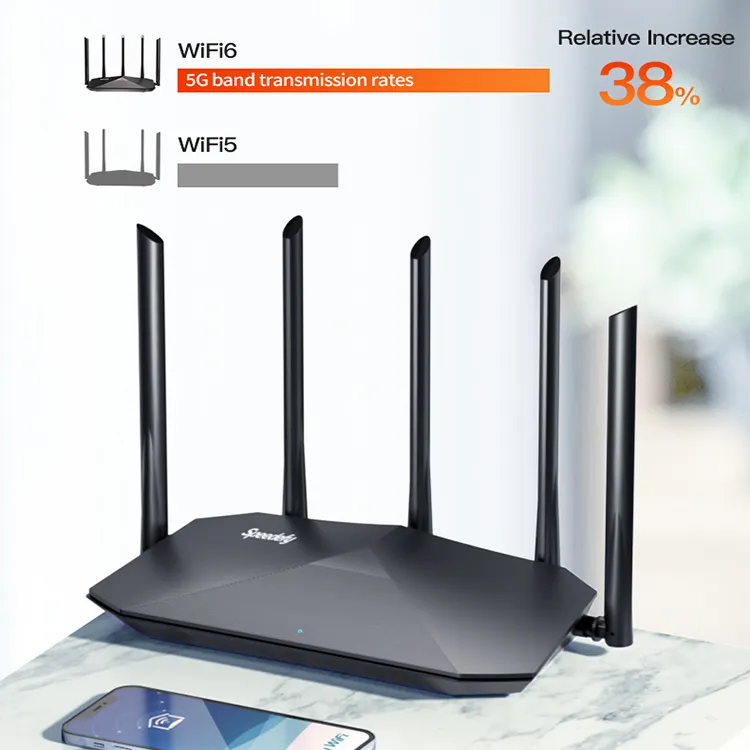 Router Wifi Dual Band Gaming Router Wireless Wifi alta qualità 4x10 100 1000mbps 2 4G 5G Max nero bianco stato Antenna di potenza