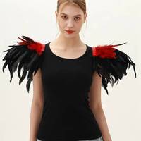 Promotion : Ensemble de Costume d'Halloween Cosplay avec Châle en Dentelle et Plumes – Couleur Personnalisable, Confortable, Doux, Taille sur Mesure – Idéal pour les Fêtes