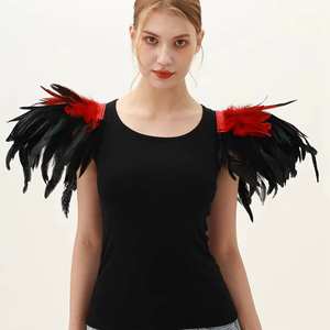 Promotion : Châle en dentelle et plumes pour déguisement, épaules douces, idéal pour les fêtes, spectacles de danse, festivals de musique, mariages - Product Image 6