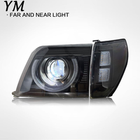 Ensemble de phares LED YM pour Land Cruiser Prado LC90 FJ90 1996-2002, anneau halo Angel Eye, projecteur à double faisceau, DRL 8000 lm 78W