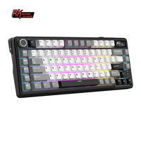 Royal Kludge RK L75 Mocha Grey 85 Key Diy Tri-Mode RGB Filaire Bt 2.4G Clavier Mécanique Sans Fil