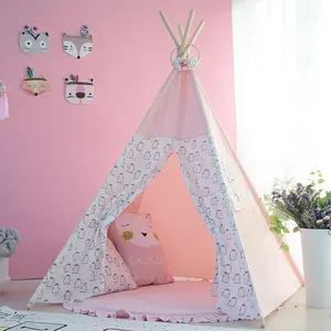 Tenda Rumah Anak-anak untuk Bermain Bayi Anak Perempuan Teepee Indoor Castle Princess Bed Doll Mainan Tenda Luar Ruangan