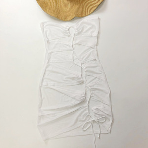 Abito da Club da donna Sexy estivo senza maniche corda sottile cava asimmetrica trasparente abito Slim Abercrombie - Product Image 6