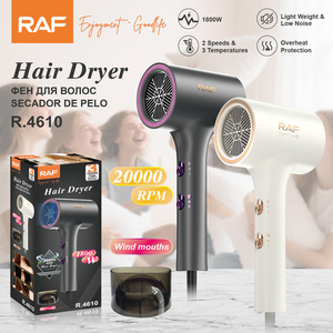 Secador de Pelo Profesional RAF de 1800W, 20000 RPM, Motor Portátil, Ligero, Bajo Ruido, Protección Contra Sobrecalentamiento R.4610 - Product Image 4