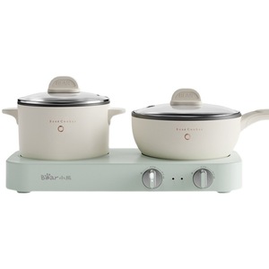 Olla Eléctrica Little Bear de Doble Quemador, 2L, Recipiente Interior Antiadherente, Control Mecánico, para Uso en Dormitorios Estudiantiles - Product Image 5