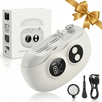 Lighted Magnifying Portable Safety Nail Clippers for All Ages Magnetic Cover 2 Speeds with Precision Trimming