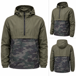 Men Hooded Anorak <b>Jacket</b> Lightweight Windbreaker Waterproof Breathable Outdoor Fishing Hiking <b>Jacket</b> Custom Logo - Product Image 2