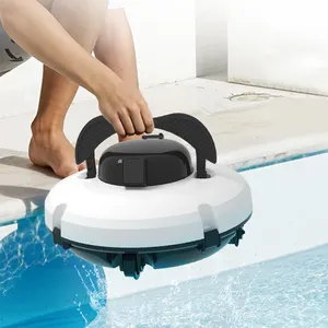 Limpador de piscina robô estilo de vida, limpador de água robótico, bateria de lítio de 2500mAh, painel solar de 10W de potência