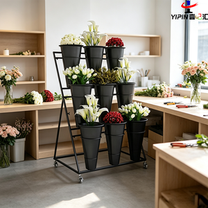 Soporte de Exhibición Metálico Móvil para Macetas, Flores Artificiales y Plantas Verdes de Jardín, Decorativo y Personalizable - Product Image 4