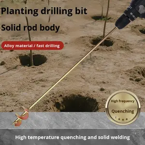 Transplanteur de semis Trou Digger Serre Plantation Tige de forage <span class=keywords><strong>Tarière</strong></span> de sol <span class=keywords><strong>manuelle</strong></span> pour les légumes et la ferme - Product Image 5