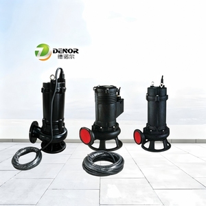 Pompe de drainage des eaux usées QWB à haute capacité de coupe, série personnalisée, 30 CV, 22 kW, en fonte/acier inoxydable 304, pour boues et eaux sales - Product Image 1