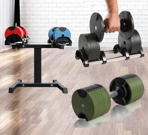 Dumbbells Set Adjustable Dumbbell <b>Weight</b> Plates 32kg 36kg 80LB Workout Multi Gym Fitness Equipment Adjustable Dumbbell - Product Image 2