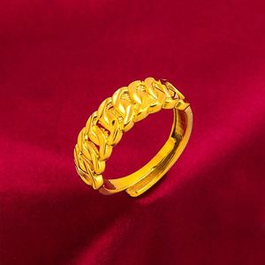 Bracelet de patron dominant pour <span class=keywords><strong>homme</strong></span> plaqué or, anneau plat, vente en gros, collier assorti pour <span class=keywords><strong>homme</strong></span> - Product Image 3