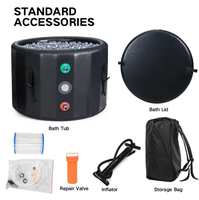 Baignoire pliable gonflable en tissu Drop Stitch avec couvercle pour adultes, idéale pour la récupération et la thérapie par le froid – Nouveauté très demandée